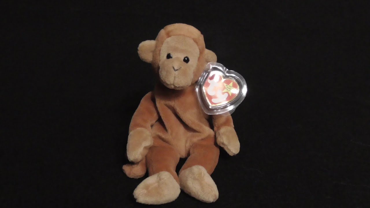TY BEANIE BABY 1995 BONGO THE MONKEY PLUSH REVIEW