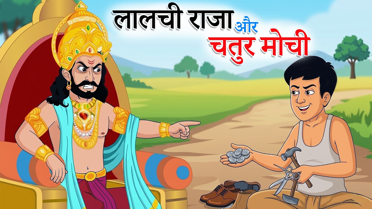 लालची राजा और चतुर मोची | Hindi kahani | Kahaniyan | Moral Stories | cartoon kahani | Kahani