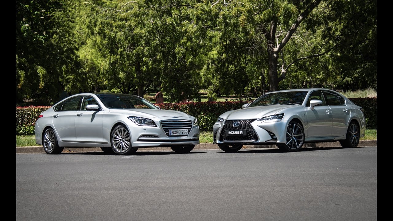 2016 Hyundai Genesis V6 vs Lexus GS350: 0-100km/h & engine sound comparison