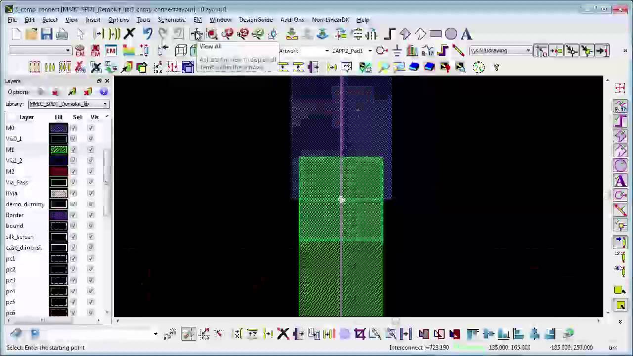 Layout Interconnect in ADS 2014 Demo