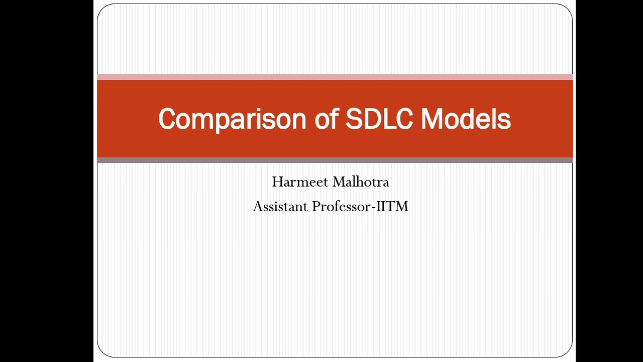 Comparison of SDLC models