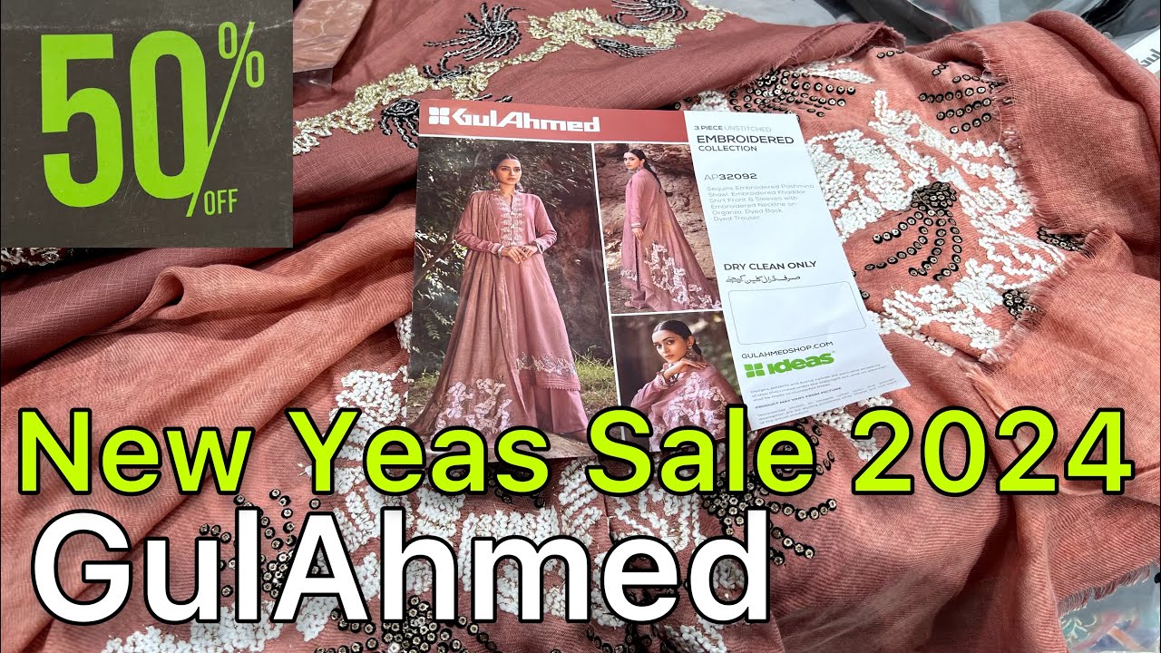 Flat 50% off gul ahmed new year sale 2024