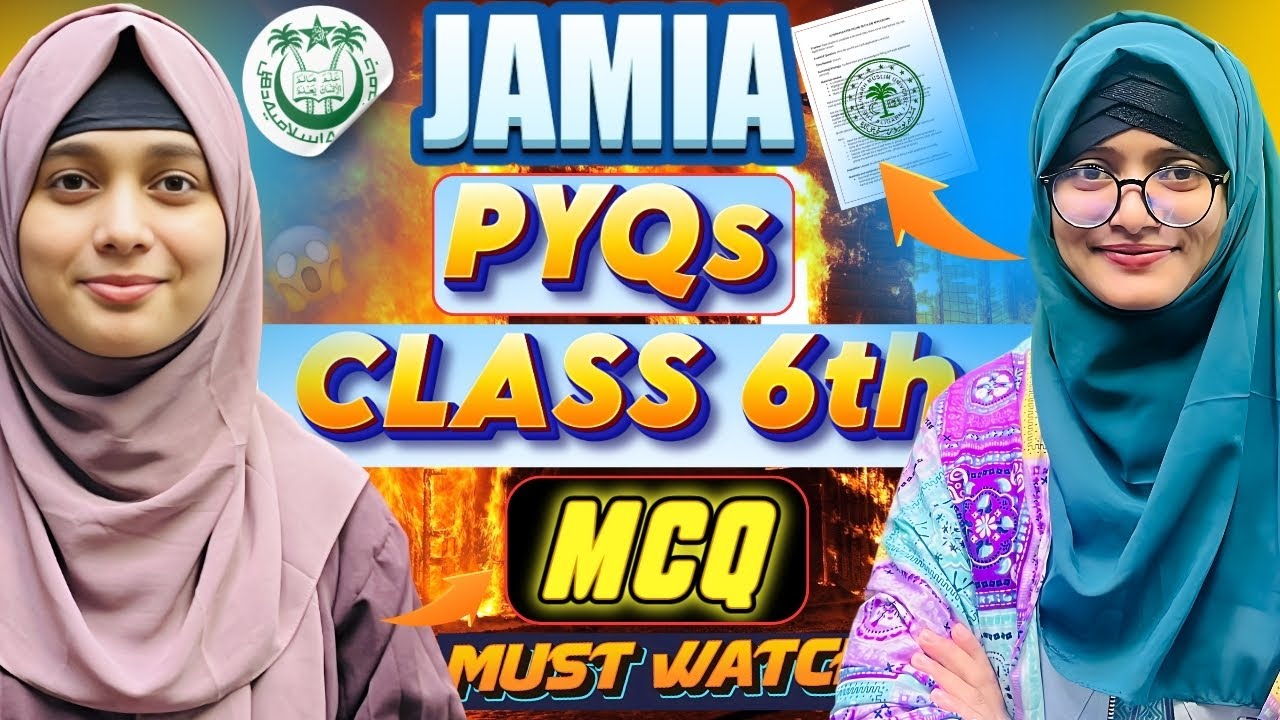 Jamia PYQs 6th Entrance Exam Preparation 2025 Jamia 6th Questions| Jamia Admission 2025