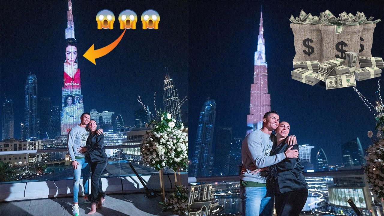 Cristiano Ronaldo Lights Up Burj Khalifa With His Girlfriend Georgina Rodriguez's Face For Birthday