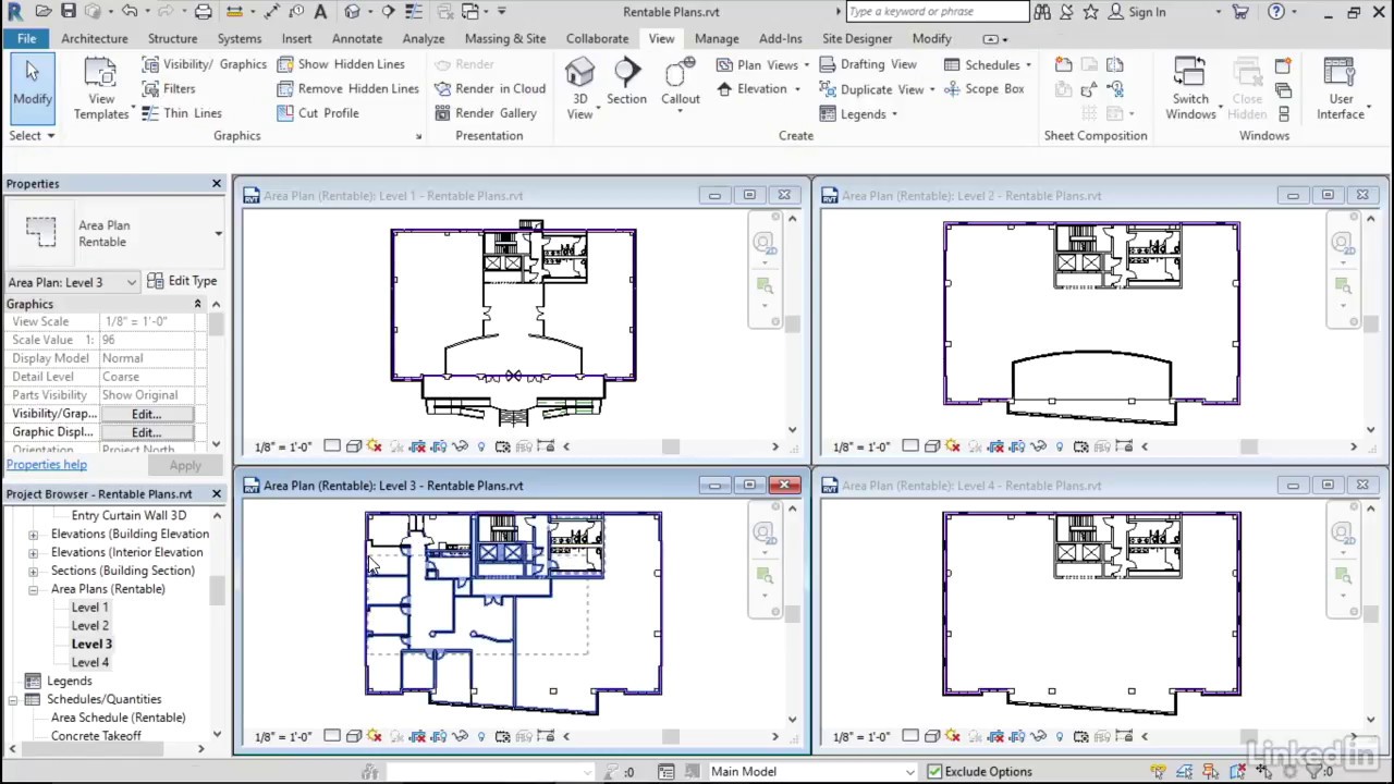 Revit Tutorial - Create Rentable area plans
