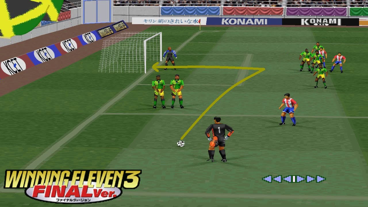 Top 10 Free Kick Goals | Winning Eleven 3 PS1