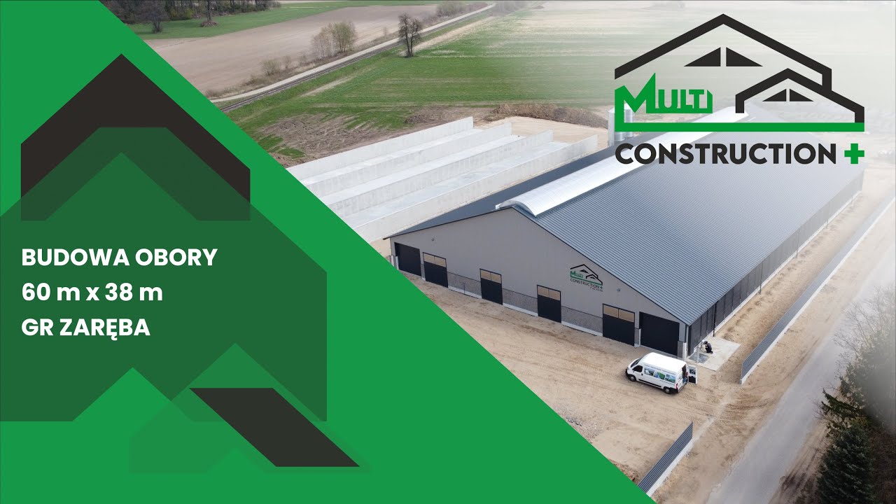 Budowa obory w gospodarstwie rolnym ZARĘBA - MULTI CONSTRUCTION PLUS
