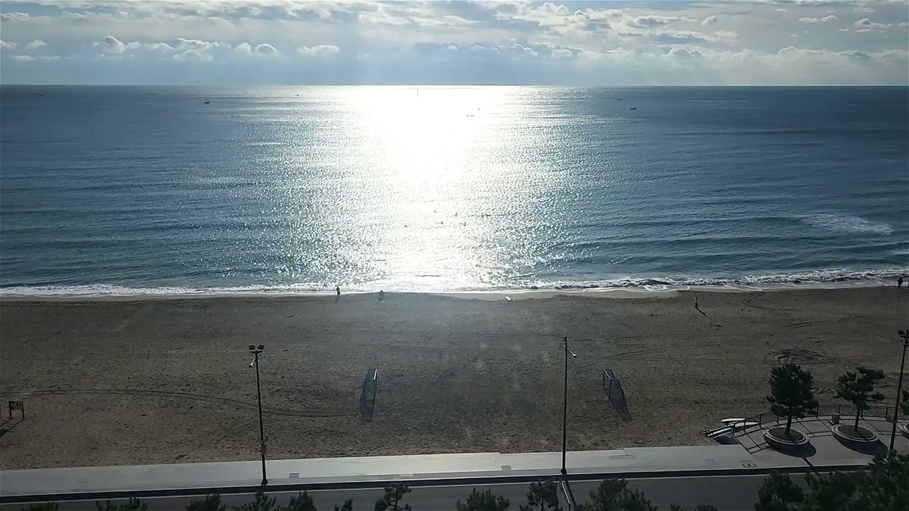 ASMR / 고층에서 바라본 송정해수욕장 / 바다 파도소리 / 수면유도