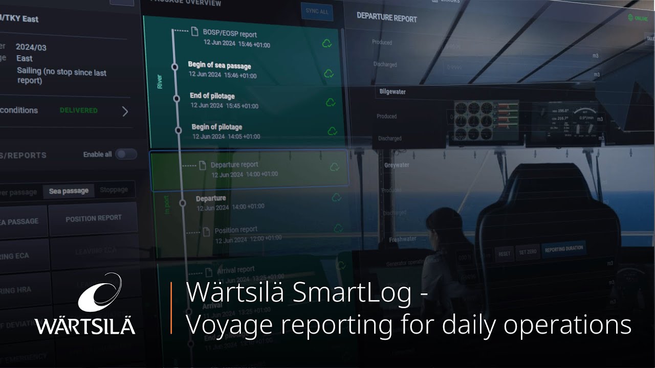 W&auml;rtsil&auml; SmartLog &ndash; Voyage reporting for daily operations