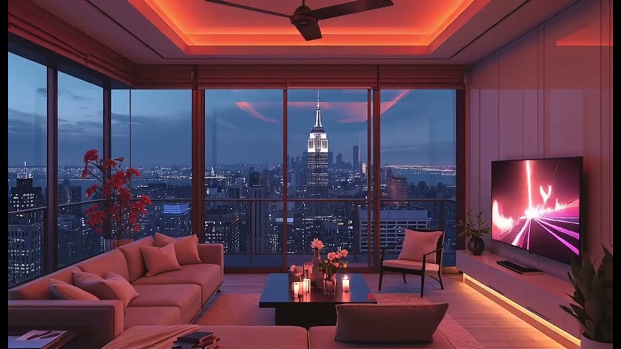 New York Apartment Terrace 🌃 Late Night Lo-Fi | Chill Beats for Deep Focus & Relaxation