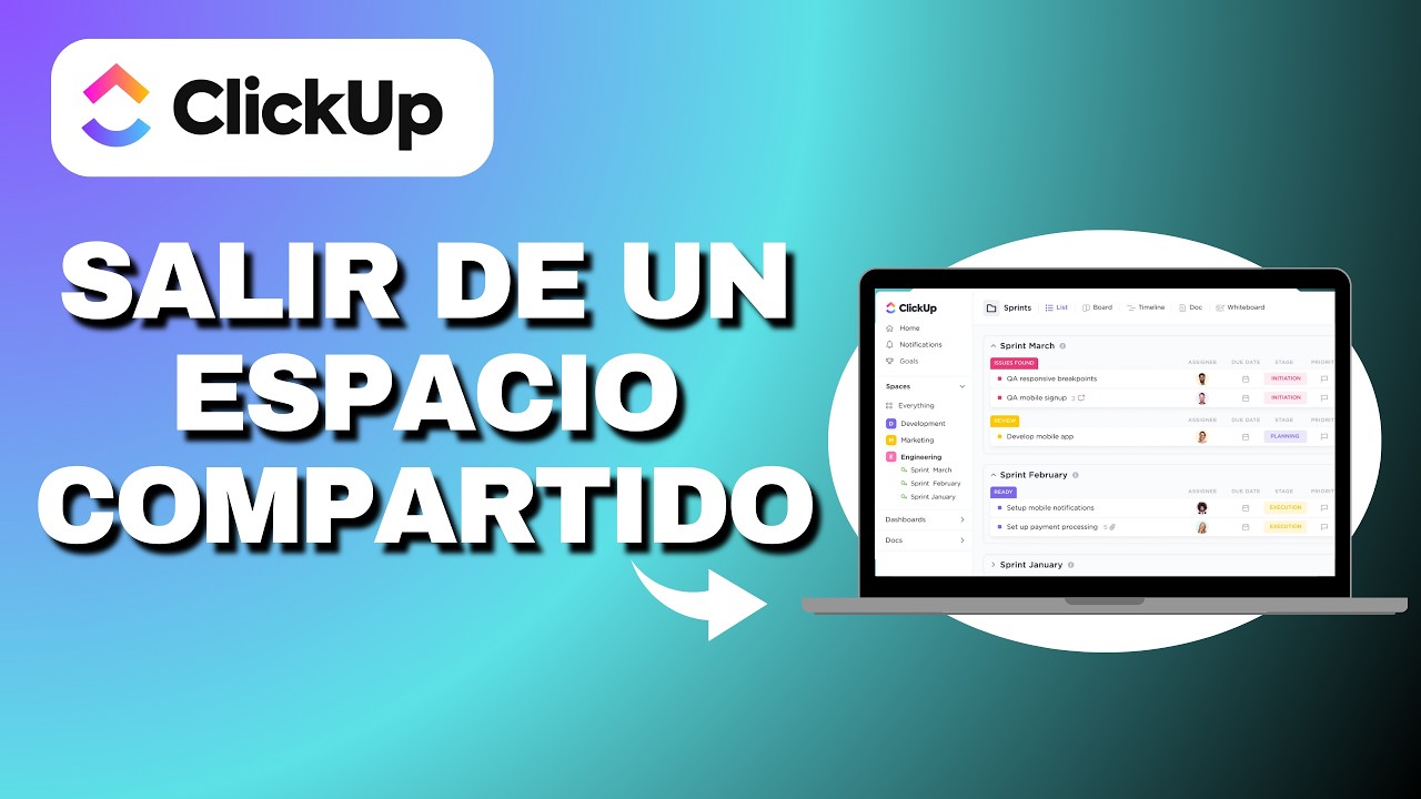 Como Salir de un Espacio Compartido Dentro de Clickup