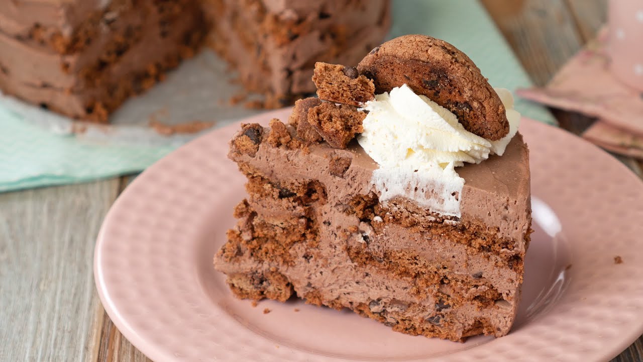 Desde que hago esta Tarta todos me piden la receta | Tarta de Cookies con Chocolate y Mascarpone