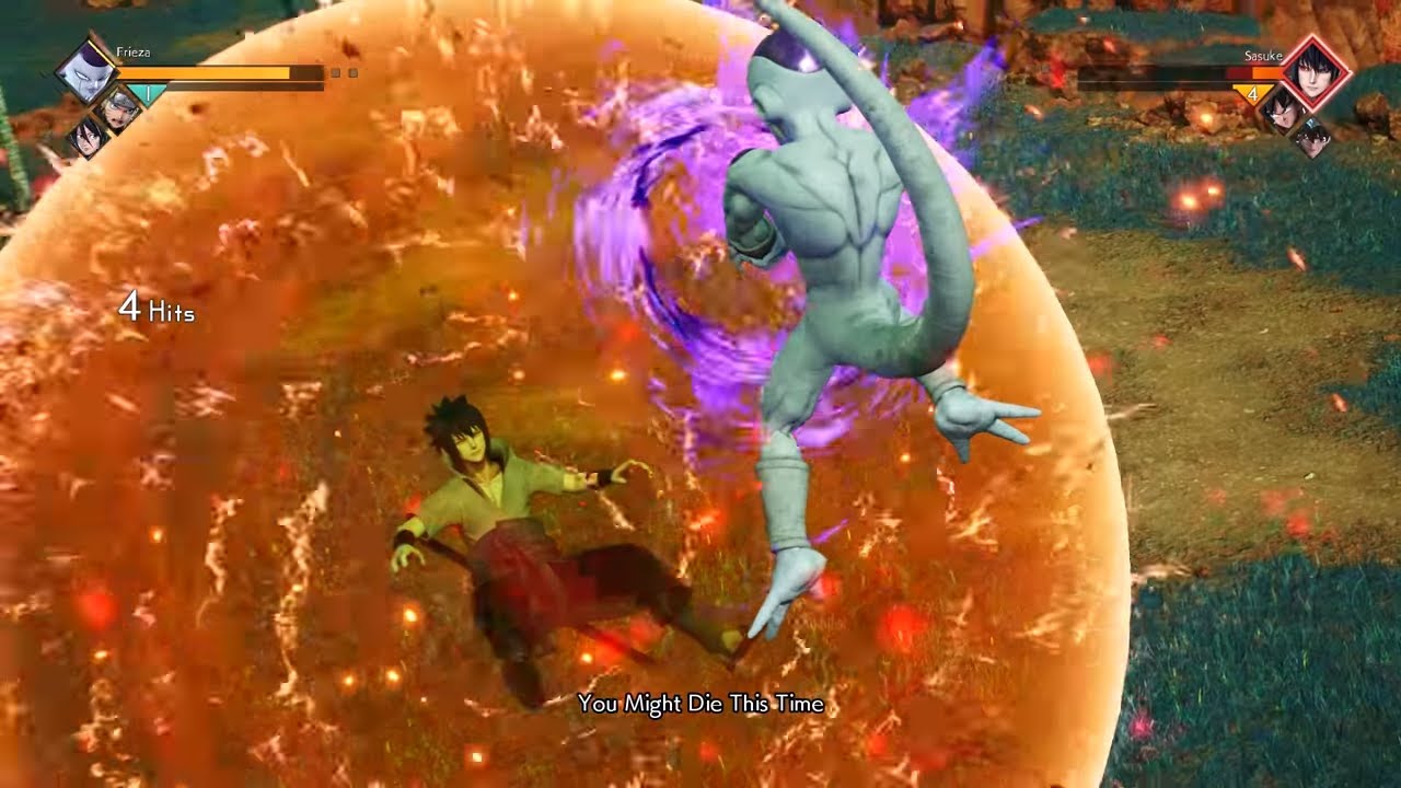 JUMP FORCE - Frieza Vs Sasuke Gameplay & Freeza's Ultimate Attack (PS4 Pro) Naruto Vs Goku Finish