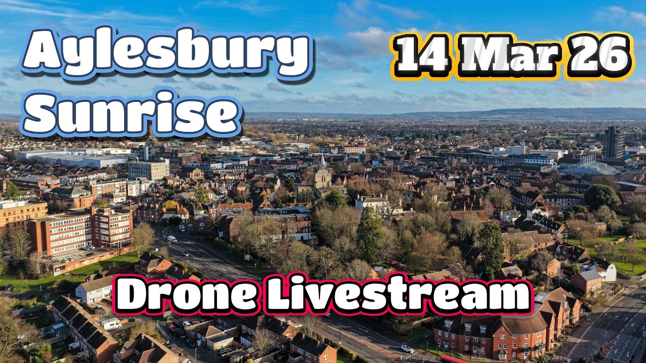 Aylesbury Sunrise Livestream: Watch the Sunrise over the Chilterns! With MAVIC 4 PRO & Super Zoom.