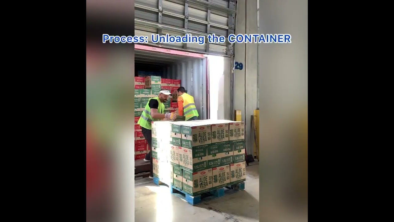 Pro Warehouse process for receiving, unloading a container into a r