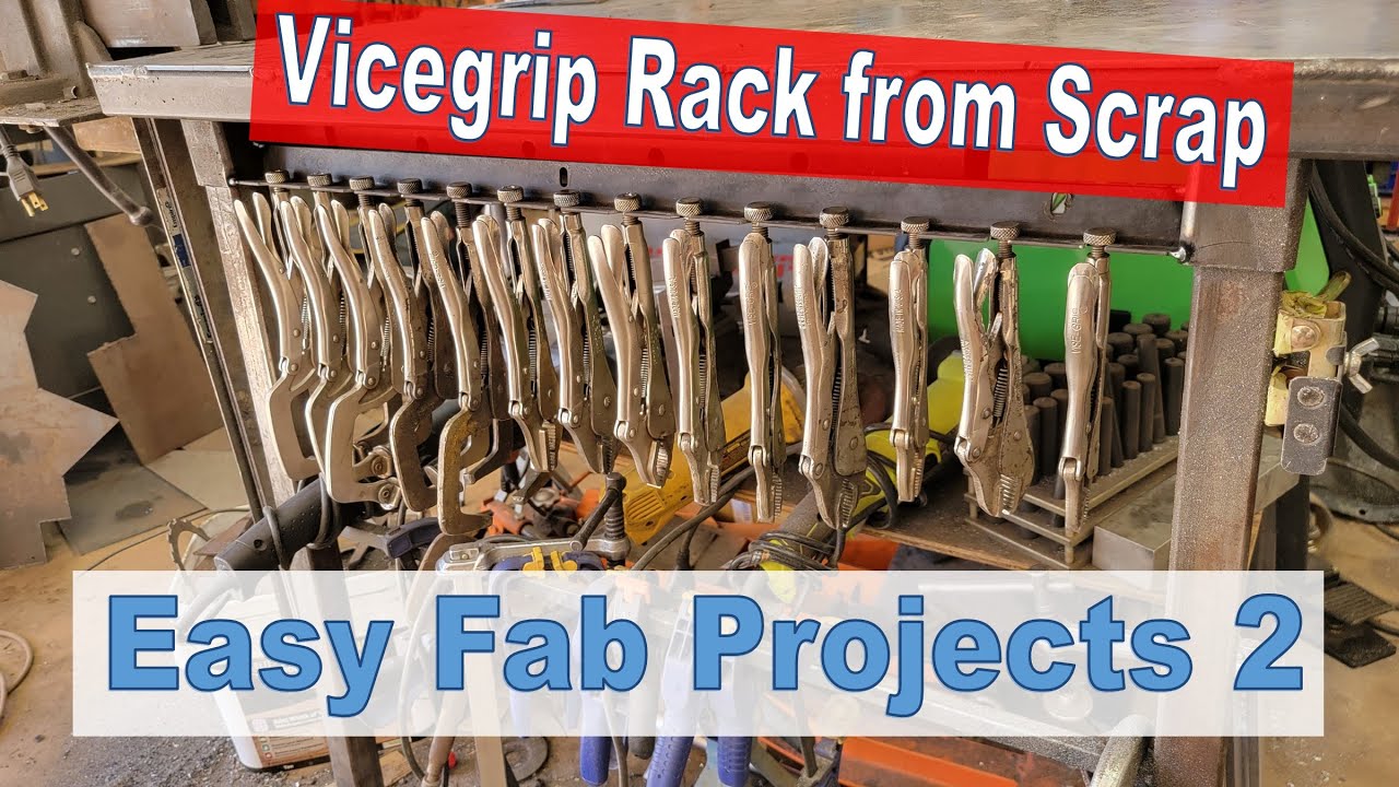 DIY Vice grip rack from scrap! Old bedframe made useful again. Fabrication 101.