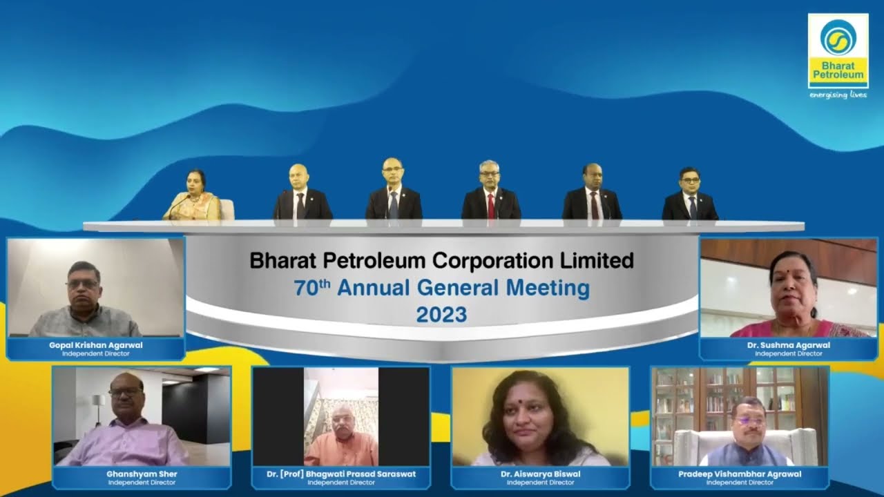 70th Annual General Meeting of Bharat Petroleum Corporation Limited | BPCL |