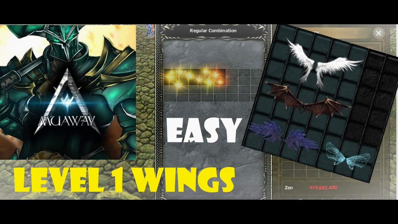 MU AWAY - HOW TO CREAT LEVEL 1 WING - EASY GUIDE FOR NEWBIES