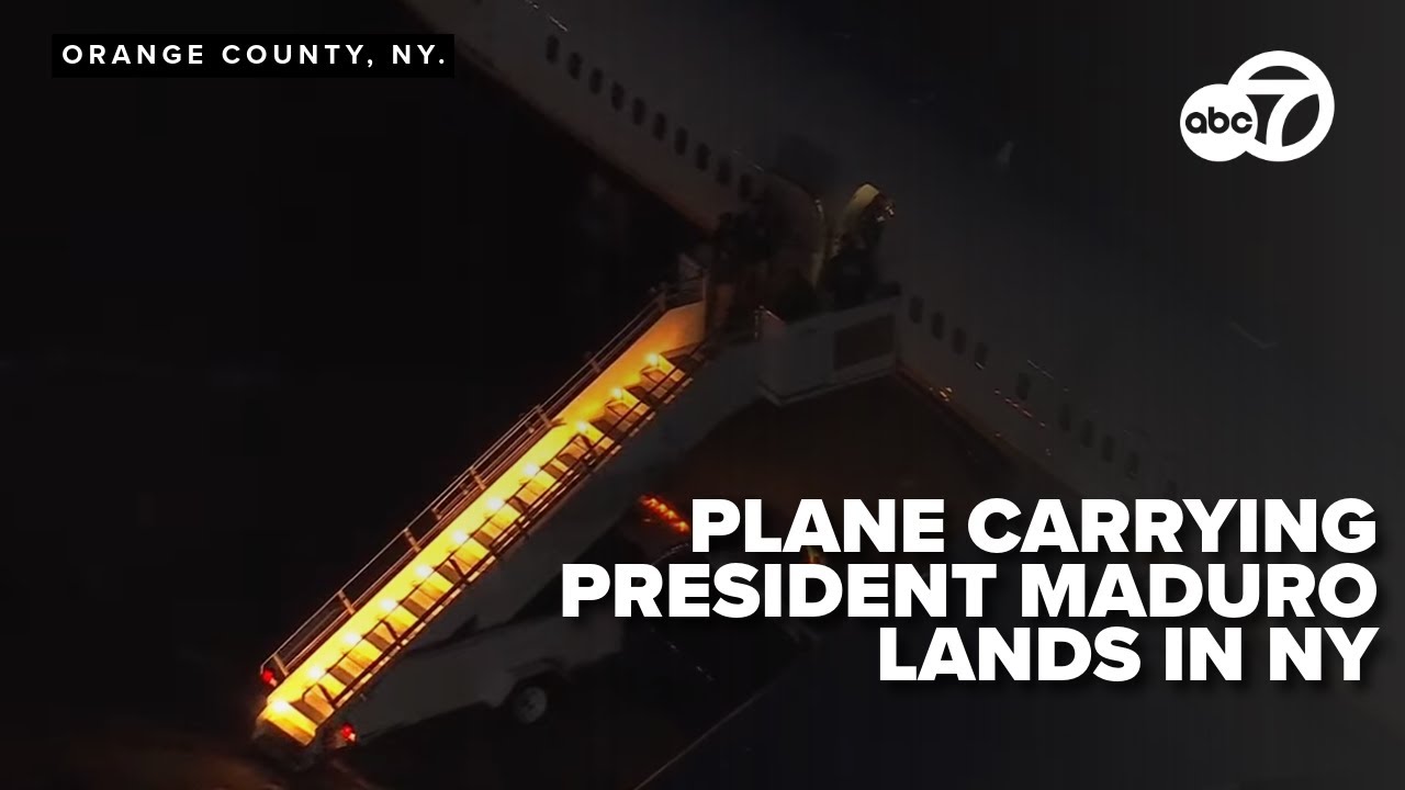 🔴LIVE | Plane carrying Venezuelan President Nicolás Maduro arrives in New York