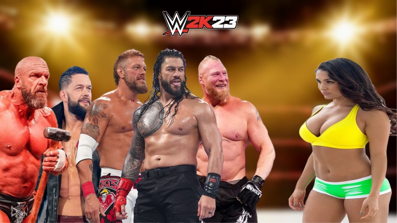 Intergender Wrestling - Nikki Bella vs WWE Male Superstars : WWE 2K23 (Full Match)