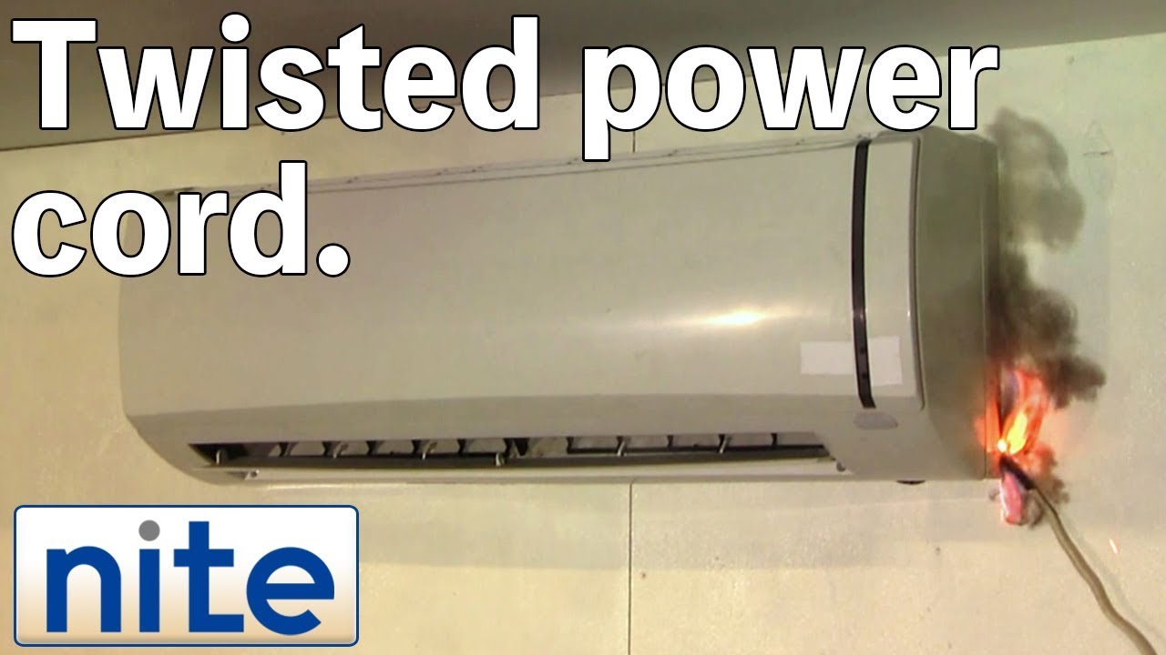 【nite-ps】Air conditioner:2.A fire starting from the splice point of an altered power cord