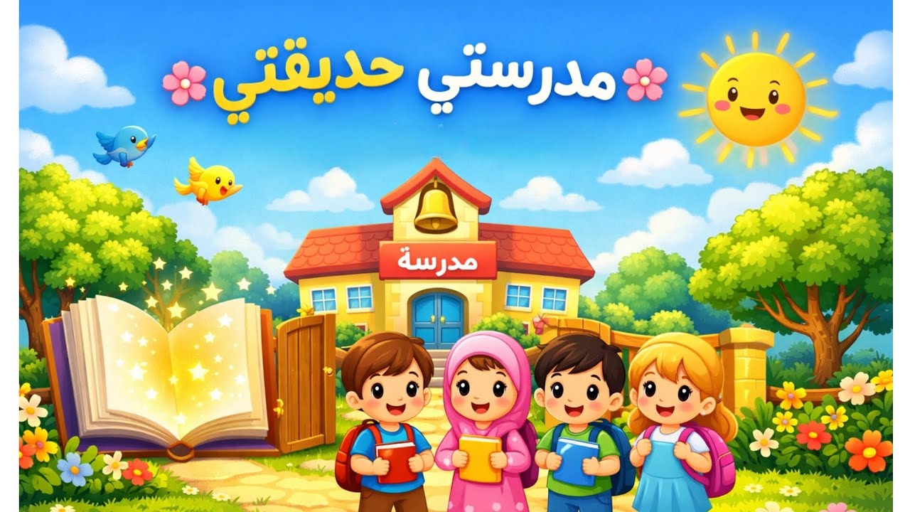 🌸 مدرستي حديقتي 🌸 | أنشودة مدرسية جميلة للأطفال 📚✨