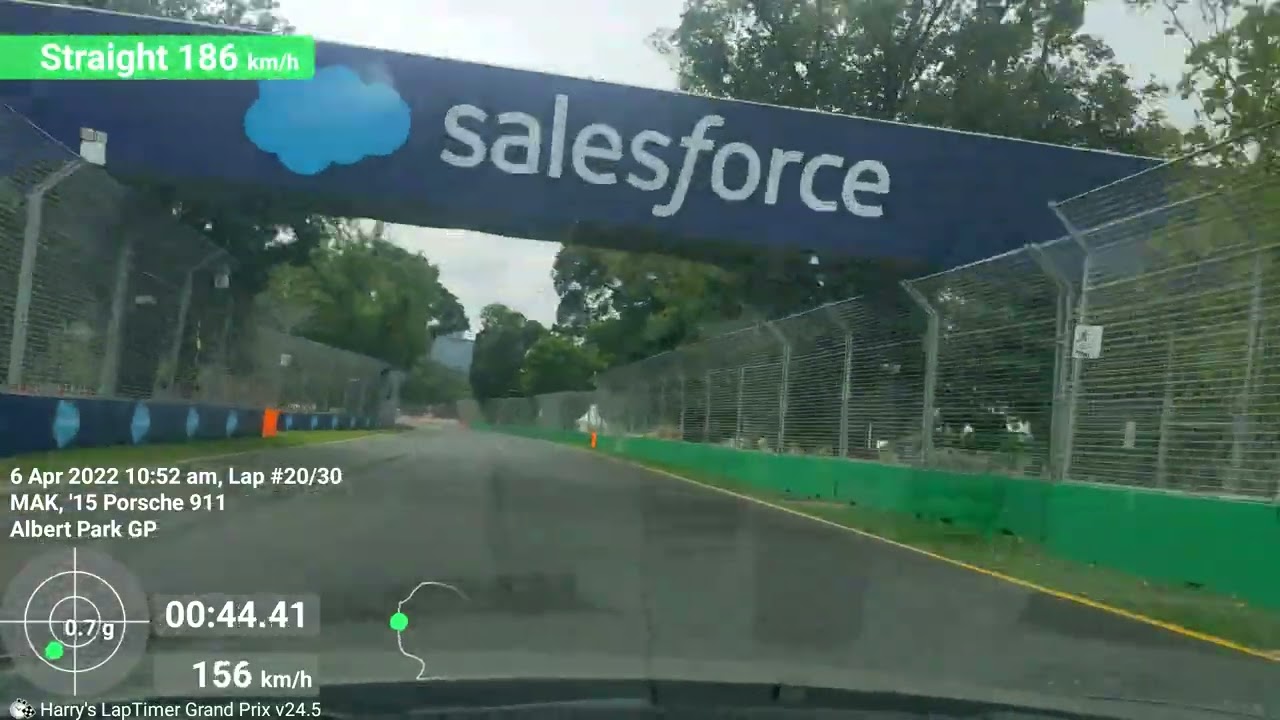Albert Park GP track 2022 in 991.1 GT3 2:10:00