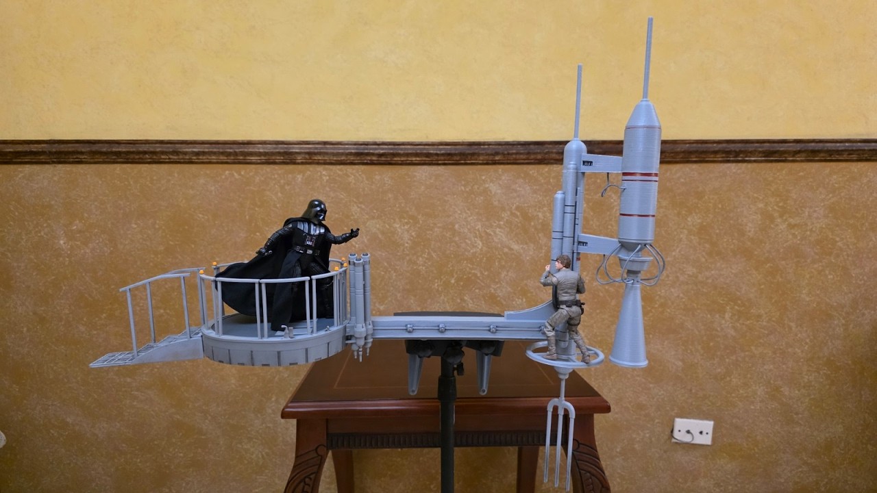 Darth Vader vs Luke Skywalker Duelo en Bespin de Hasbro Pulse Expandido con Impresión 3D y Repintado