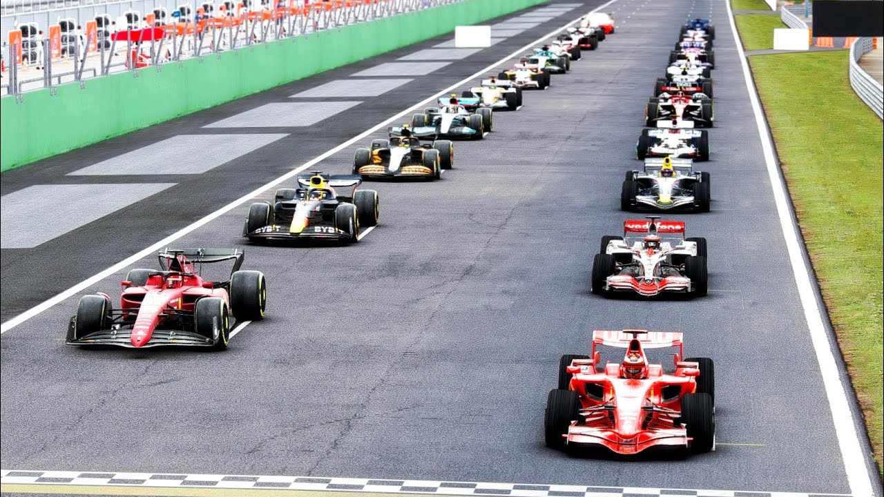 F1 2022 Cars vs F1 2008 - Monza GP