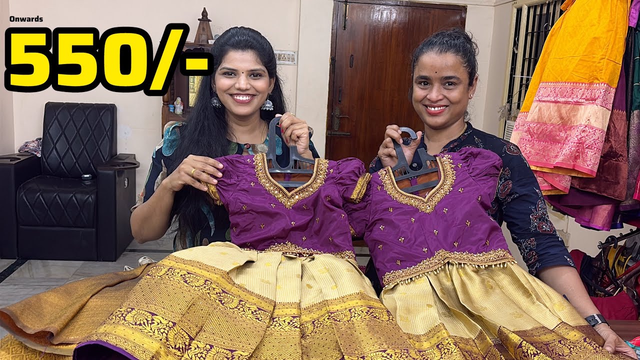 ✨ Pattu Pavadai Sattai for Kids | Latest Christmas & Pongal Collection | Starting at Just ₹550! 👧❤️