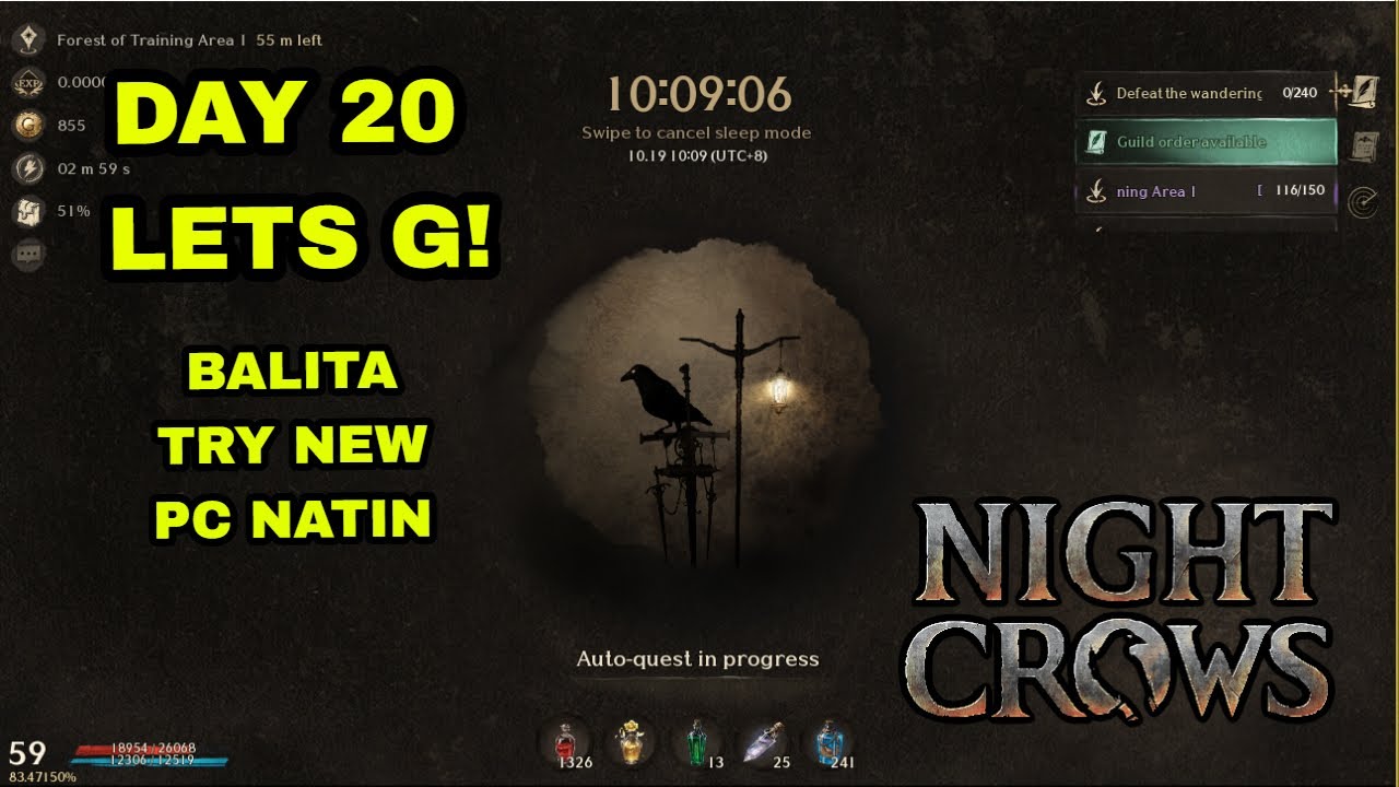 NIGHT CROWS-  DAY 20 TESTING NEW PC LETS G!
