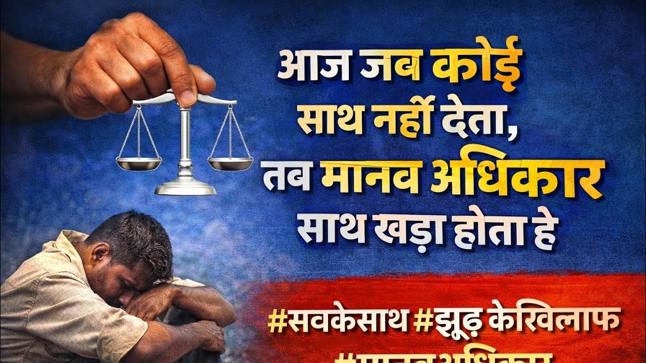 आज जब कोई साथ नहीं देता, तब मानव अधिकार साथ खड़ा होता है