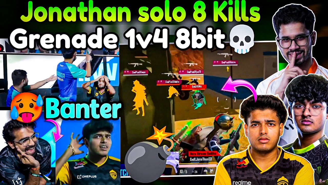 Jonathan Solo 8 Kills🥵 Grenade 1v4 8bit💀 Destroy Soul🚀 Jonathan Reaction🔥 Full Banter😱