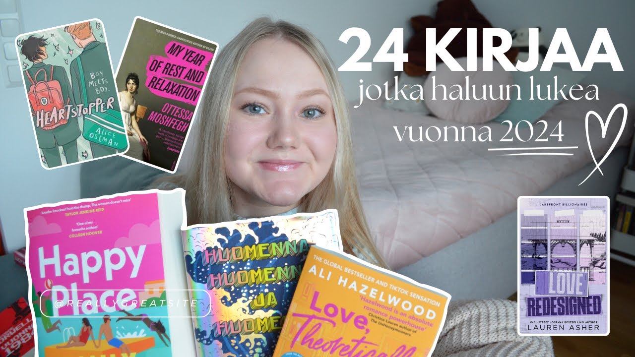 24 kirjaa, jotka haluun lukea vuonna 2024 📚 ✨