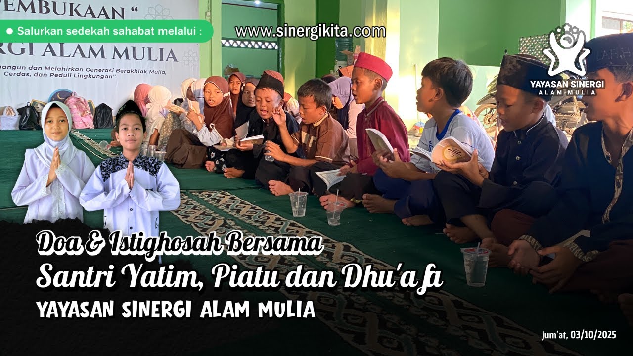 Doa Bersama Santri Yatim Binaan Yayasan Sinergi Alam Mulia