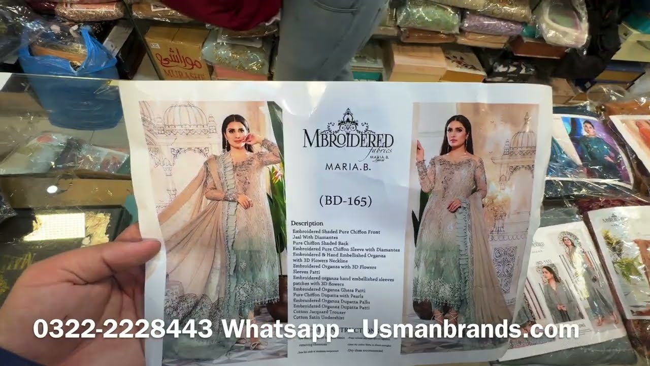 Pure Chiffon MARIA B | Baroque Price 9500 Only | cash on delivery available @usmanbrandspvtLtd