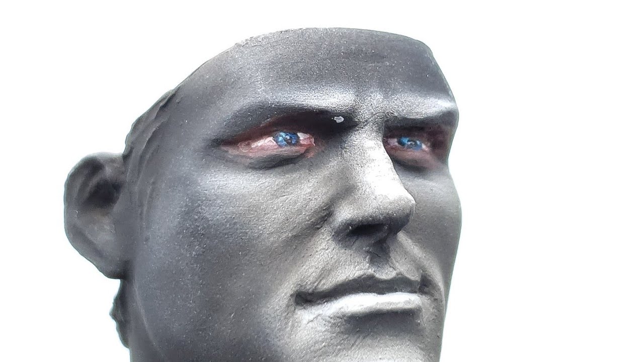 Painting eyes. 1/10 young miniatures bust.
