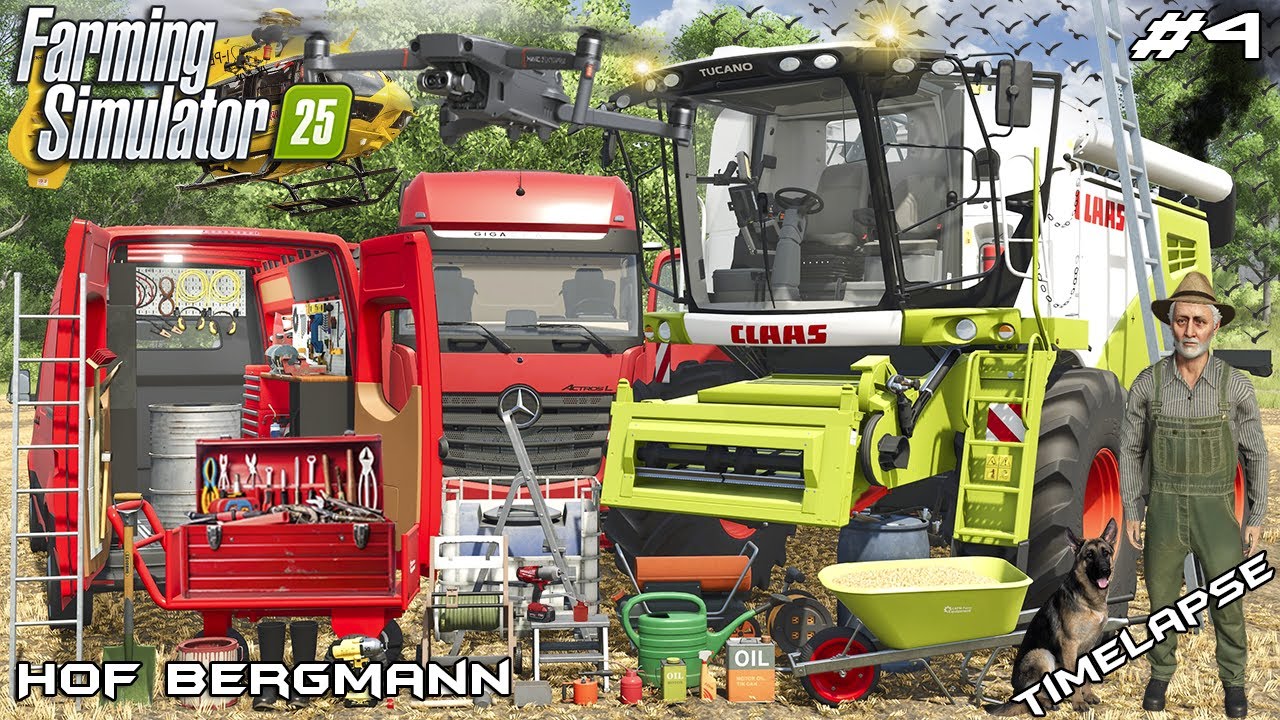 🌾 НАЧИНАЕТСЯ СЕЗОН УРОЖАЯ &mdash; ПОДГОТОВКА И СБОР ПШЕНИЦЫ🚜 | Hof Bergmann | Farming Simulator 25 | Эп...