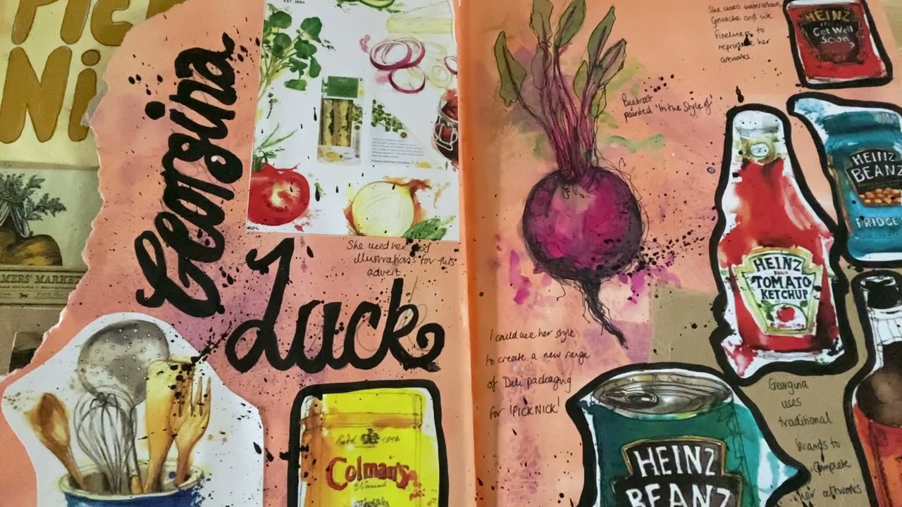 GCSE Graphic Communications Woodland Project teacher sketchbook 1