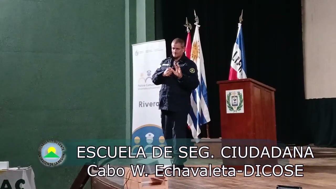 ESCUELA DE SEGURIDAD CIUDADANA. CABO ECHAVALETE HABLA SOBRE DICOSE.