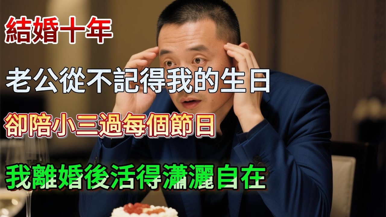 【完結】結婚十年 老公從不記得我的生日，卻陪小三過每個節日，我離婚後活得瀟灑自在！#為人處世 #生活經驗 #情感故事 #故事 #小說 #戀愛 #情感 #婚姻 #正能量 #爱情 #人生感悟 #愛情紀錄