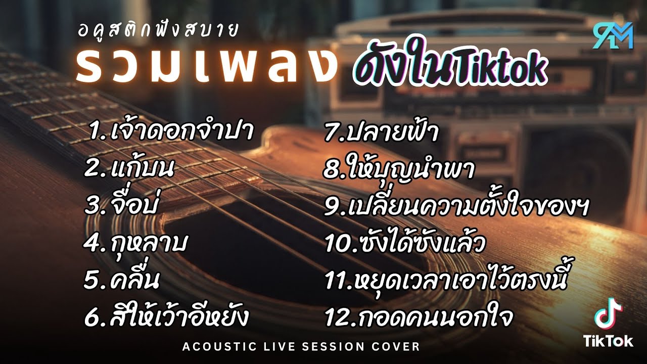 รวมเพลงอคูสติกCover  ฮิตในTiktok 2025 l เจ้าดอกจำปา +  แก้บน + จื่อบ่