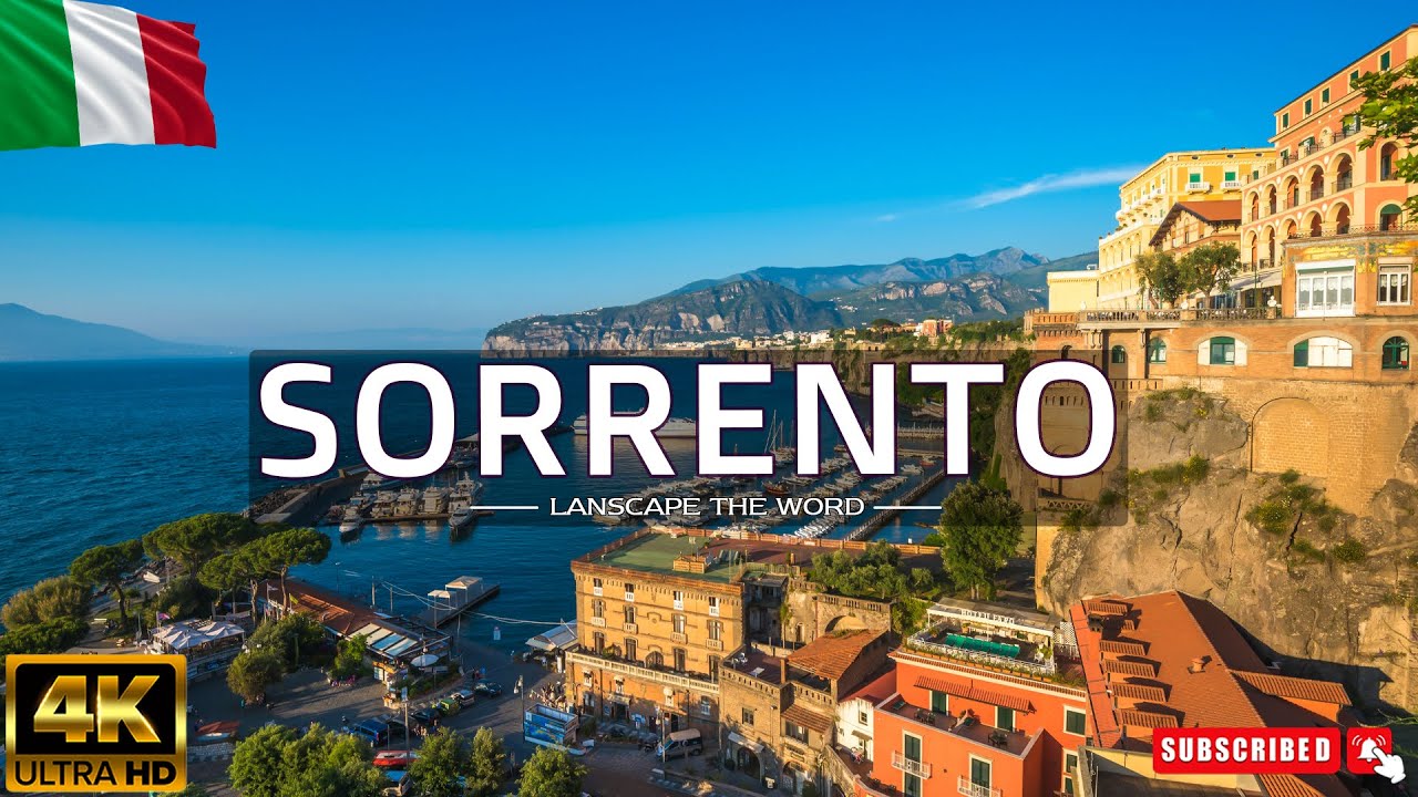 FLYING OVER SORRENTO (4K UHD) - Amazing Beautiful Nature Scenery with Relaxing Music - 4K ULTRA HD