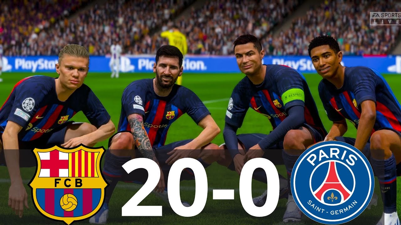 MESSI, RONALDO, MBAPPE, NEYMAR, ALL STARS | BARCELONA 20-0 PSG
