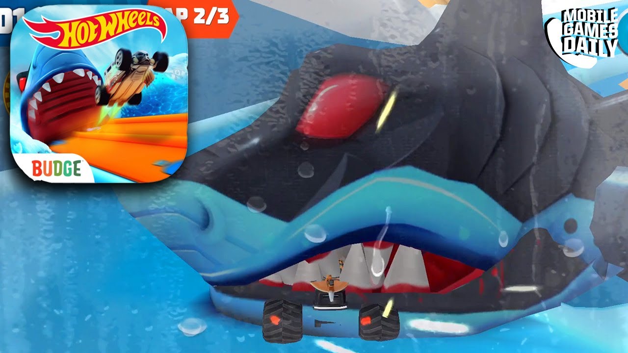 HOT WHEELS UNLIMITED All New Shark Attack Custom Track Gameplay (iOS, Android)