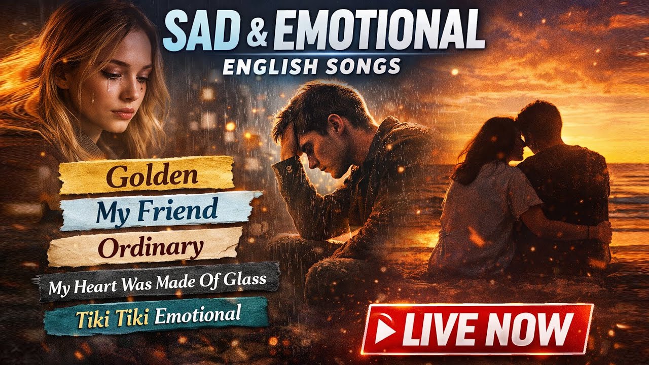 New Top Sad & Emotional English Songs LIVE 🔴 | Golden • My Friend • Ordinary • My Heart • Tiki Tiki