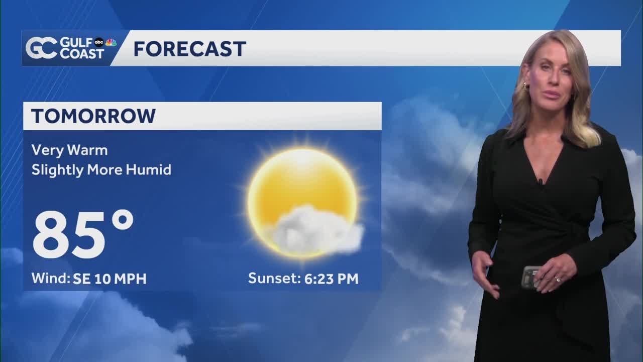 Another warm day expected Saturday on the Gulf Coast before cold front moves through this weekend