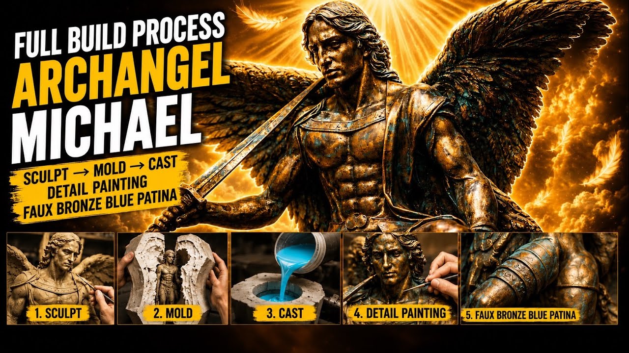Master Sculpting Archangel Micheal, Biggest 3D Tumbler Ever! - John Byerly