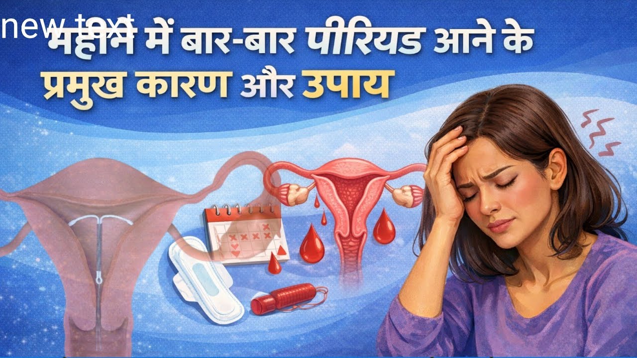 महीने में दो से तीन बार पीरियड आने के प्रमुख कारण.1Mahine me 3 bar period kyo a jate he.pcod,