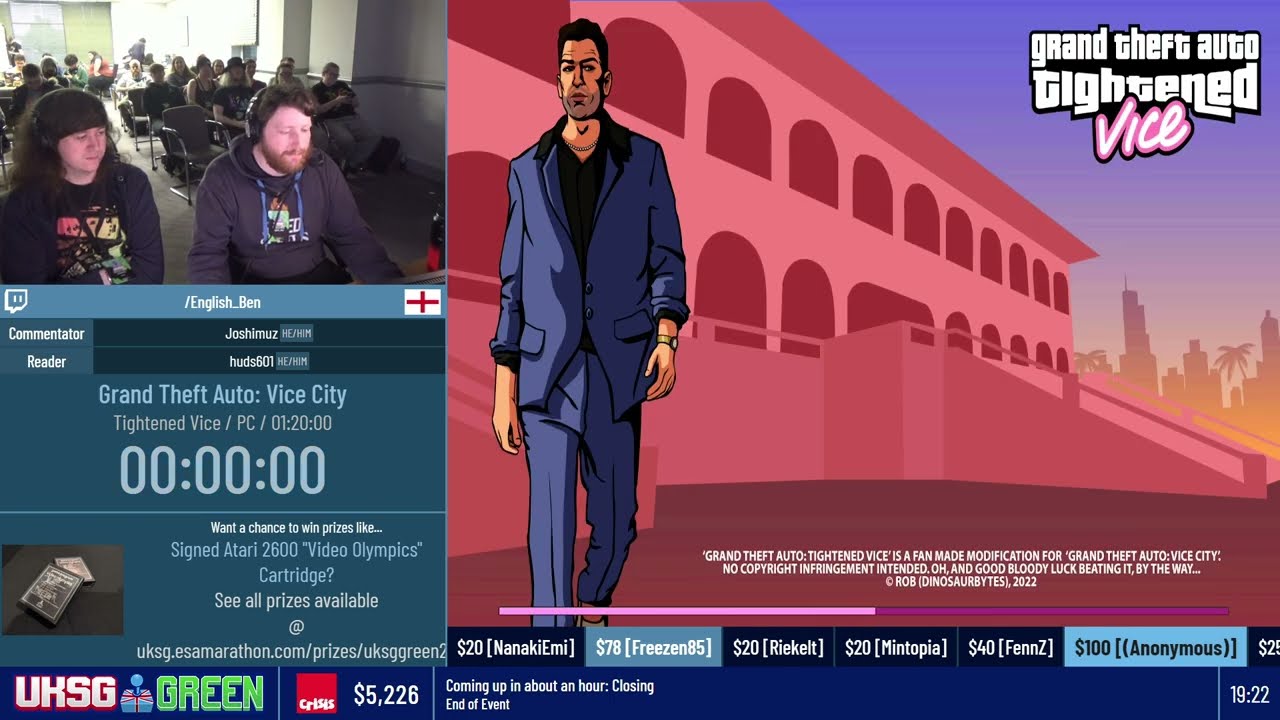 Grand Theft Auto: Vice City Tightened Vice Speedrun - UKSG Green 2023